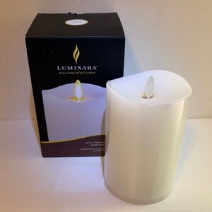 Laminar Unscented White Real Flame-Effect Candle